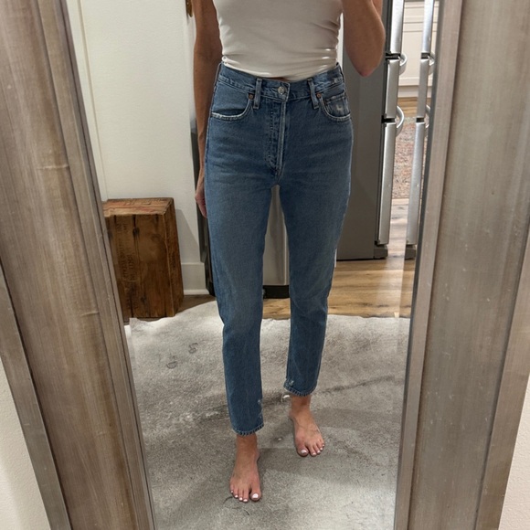 Agolde Jamie Women's High Rise Straight Leg Jeans - Picture 1 of 8